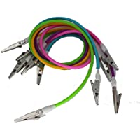 Los mejores  - 5 servilletas dentales de silicona para pacientes con clip de cocodrilo- 5 colores